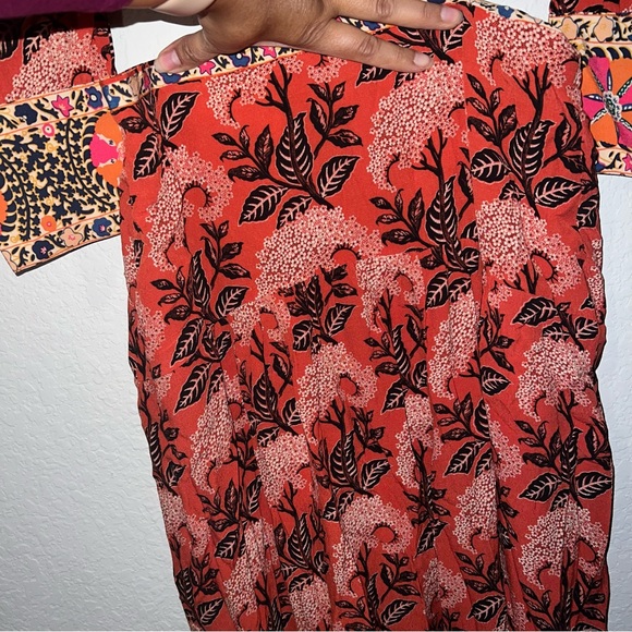 NWT BA&SH Gabriel floral long sleeve cutout Dress - Picture 10 of 14